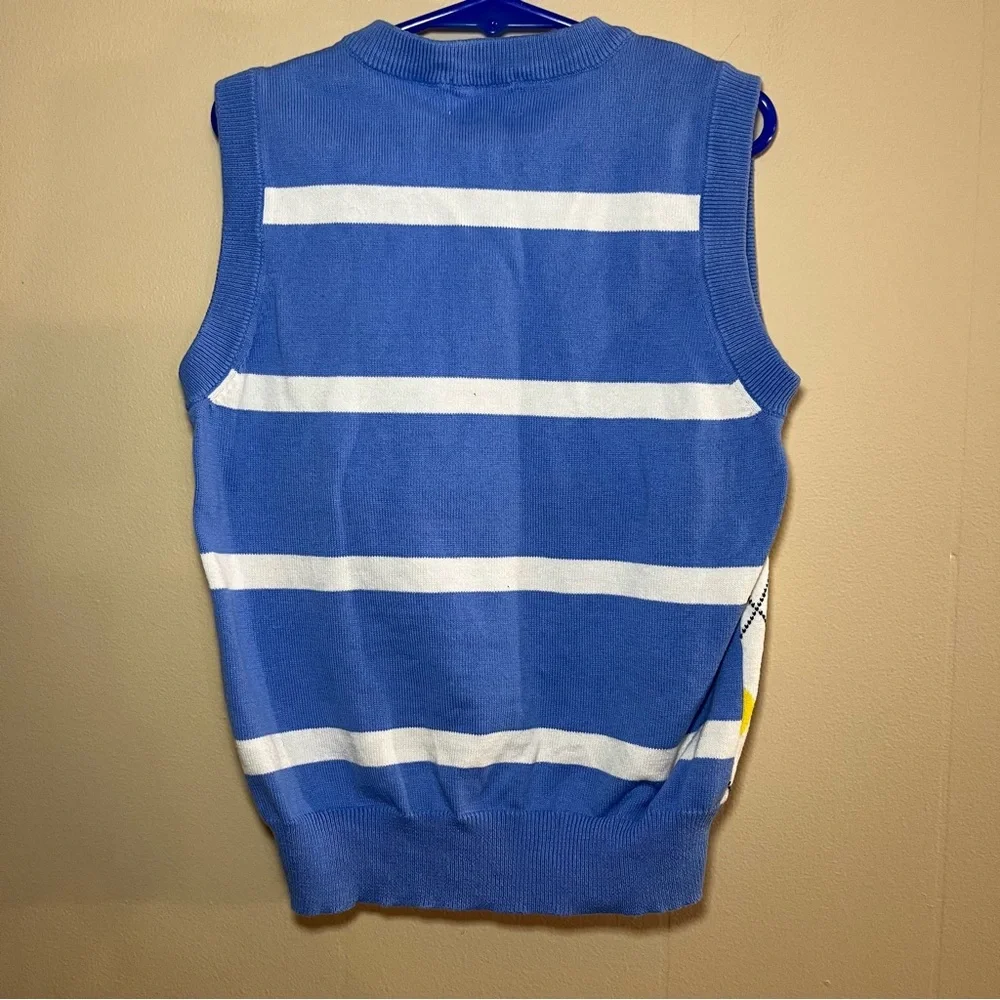 The Children’s Place Small (5/6) Blue and Yellow Argyle Sweater Vest